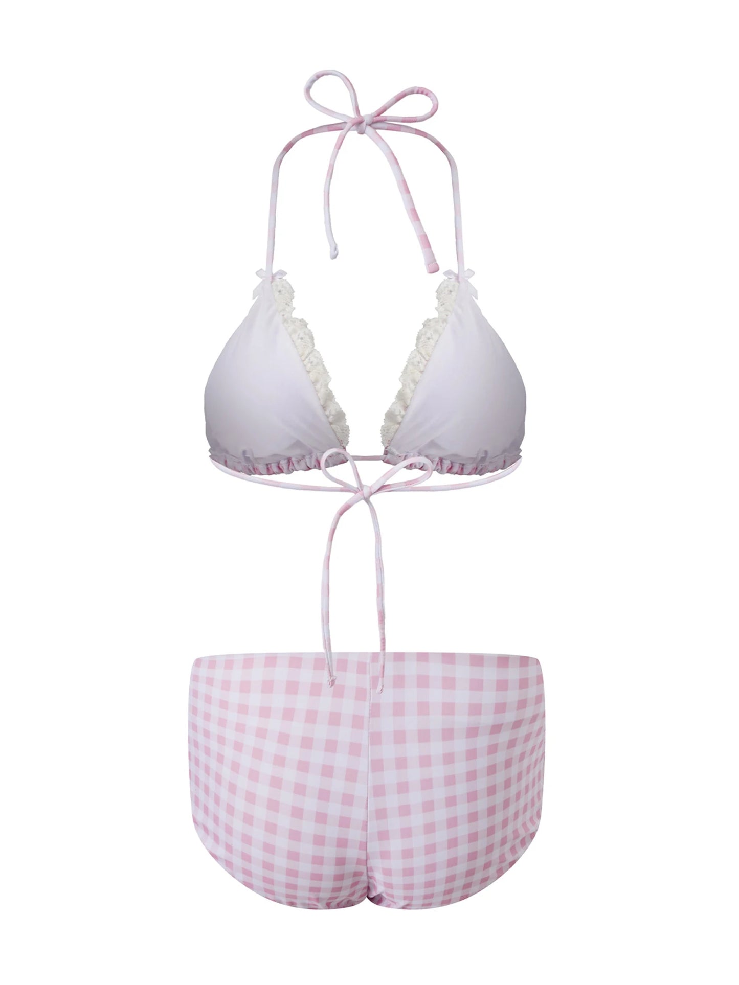 Women's 2 Piece Bikini Set Fashion Halter Neck Swimsuit with Shorts Summer Two Piece Bathing Suit