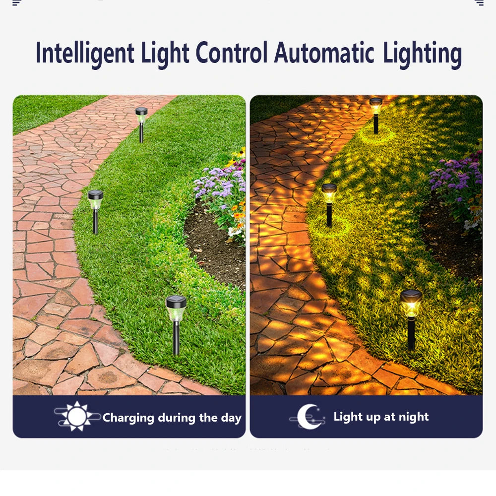 1/2/4PCS Solar Garden Light Lawn Light Home Outdoor Waterproof Decoration Yard Villa Garden Layout Plug Lamp Shadow Lamp