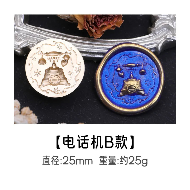 3D Embossed Wax Seal Stamp Retro/Umbrella/Desk Lamp For A Copper Head For DIY Envelope Letter Wedding Invitation Card