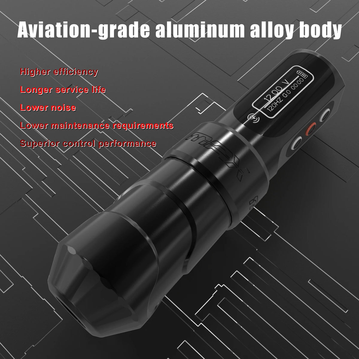 FLUCK MAX Tattoo Machine  Pen 2400mAh Battery 3.5mm/4.0mm Stroke Coreless Motor Lithium Battery Pen Machine For Tattoo Artists