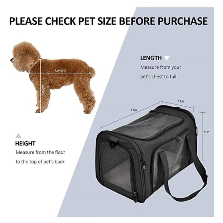 Pet Bag Pet Out Portable Handbag Shoulder Bag Breathable Steel Wire Support Belt Bottom