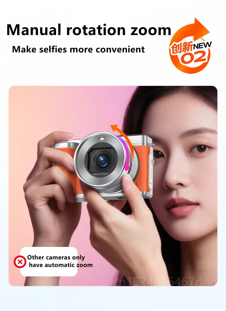 5K Digital Camera Auto Focus 80MP Vlogging Camera for YouTube and Anti-Shake Video Camera with Flash Dual Lens Selfile Camcorder