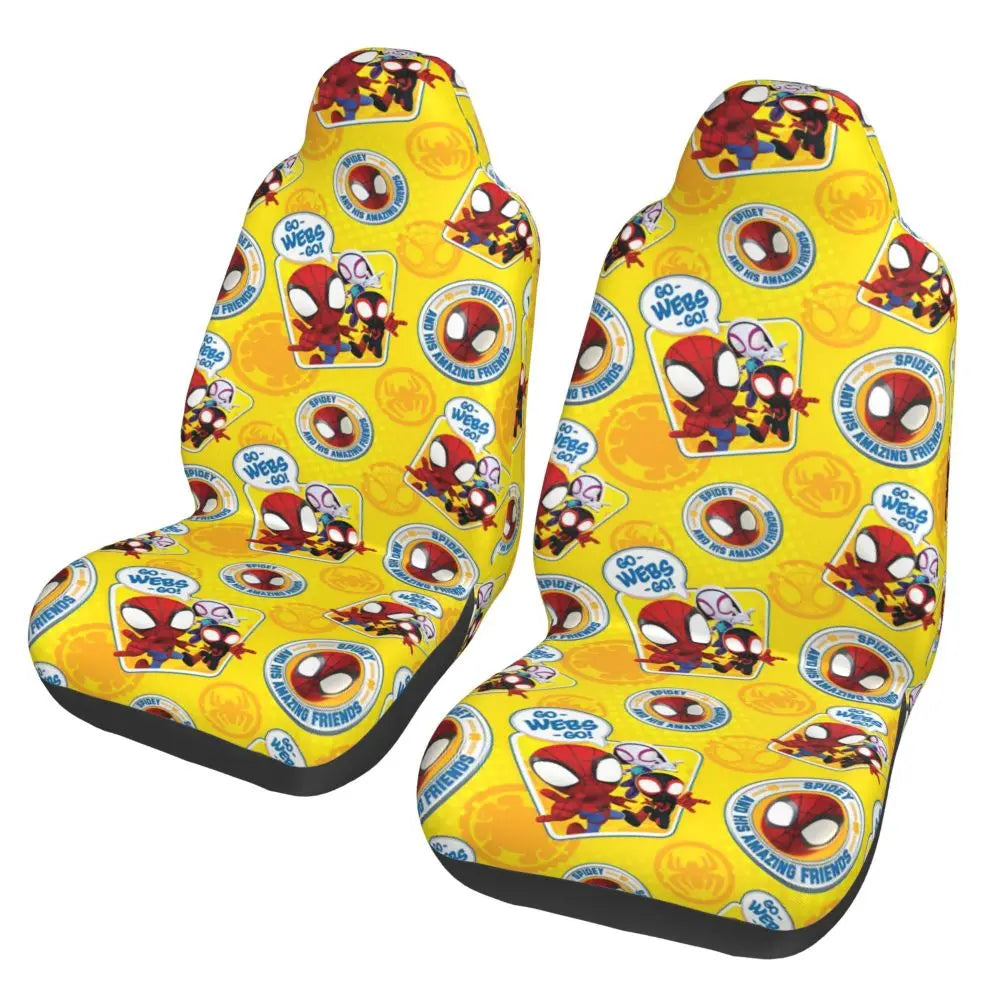 Spidey Spiderman Universal Car Seat Cover for most cars Suitable For All Kinds Models Superheros Seat Covers Polyester Fishing