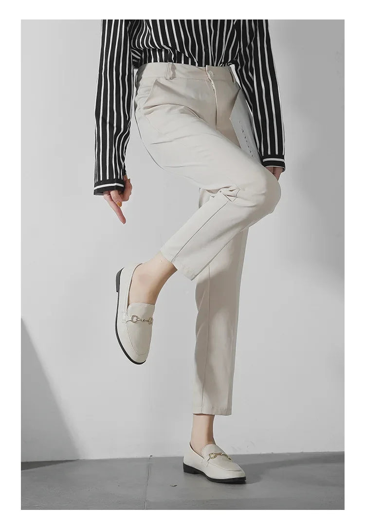 Womens Shoes Flats Loafers Ladies Leather Brand Sneakers Women Designer Flat Ladies Shoes Woman Luxury Female Shoes for Women