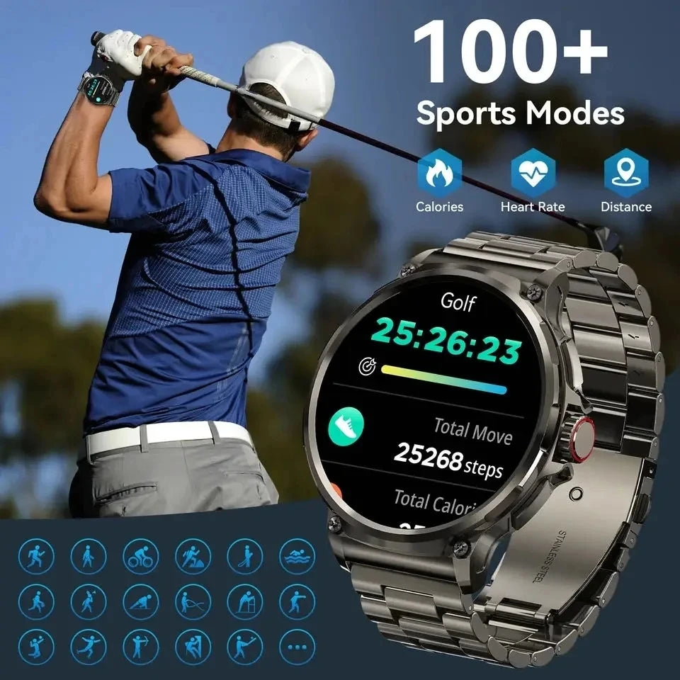 New SmartWatch Men 1.85-Inch HD Sports Bluetooth Call GPS Sports Fitness Tracker HeartMonitor 710mAh Waterproof Watch for xiaomi