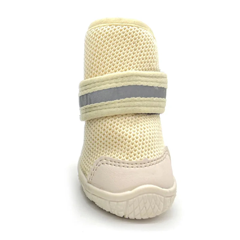 4pcs/set Pet Shoes Boots Dog Woven Shoes Small Non-slip Breathable Wear-resistant Protective Footwear Dog Shoes