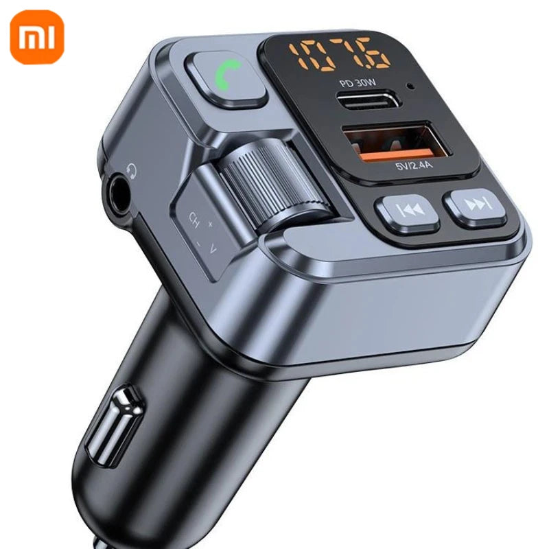 Xiaomi Bluetooth FM Transmitter Car Charger 20W PD USB-C Fast Charger Car Radio with Mic For Wireless Hands Free Call MP3 Player