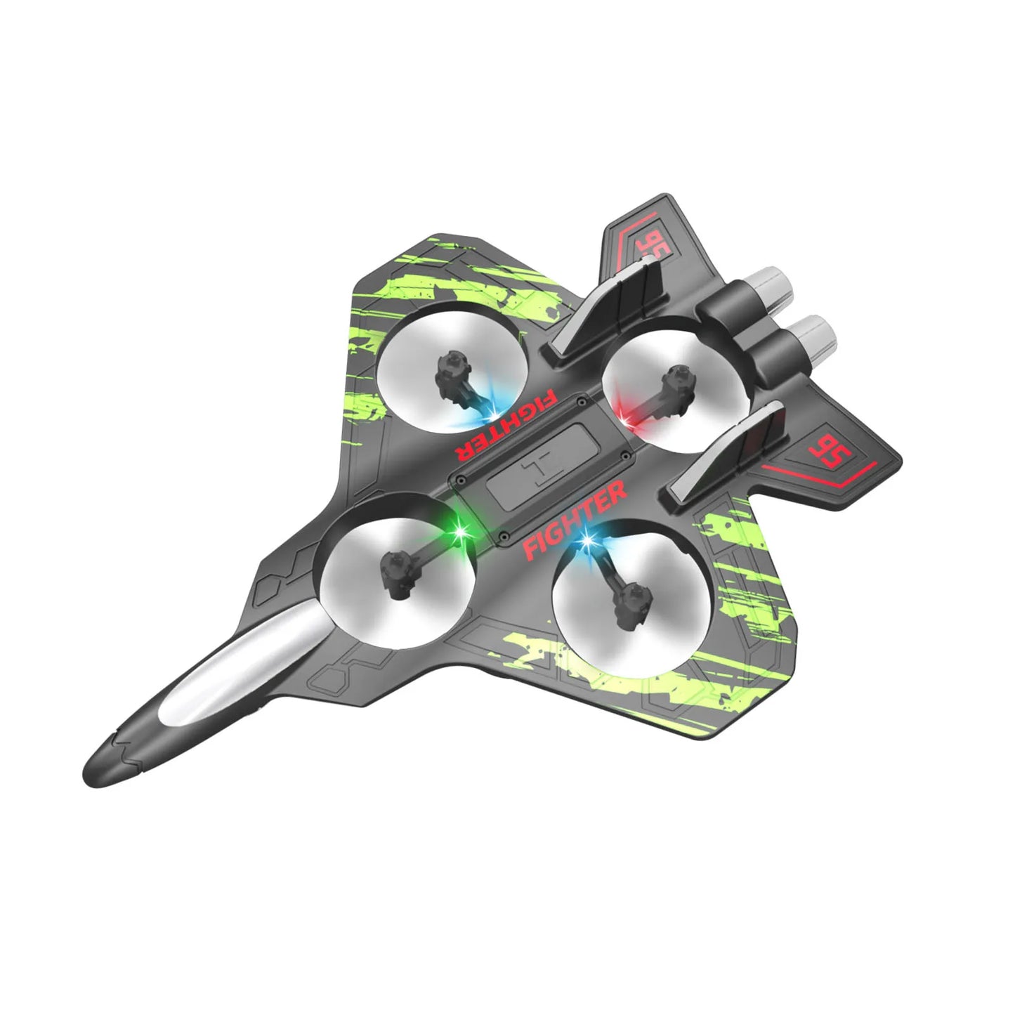 RC Fighter Airplane Mini Drone Remote Control Jet Plane Stunt Drone for Adults & Kids Toy with Light