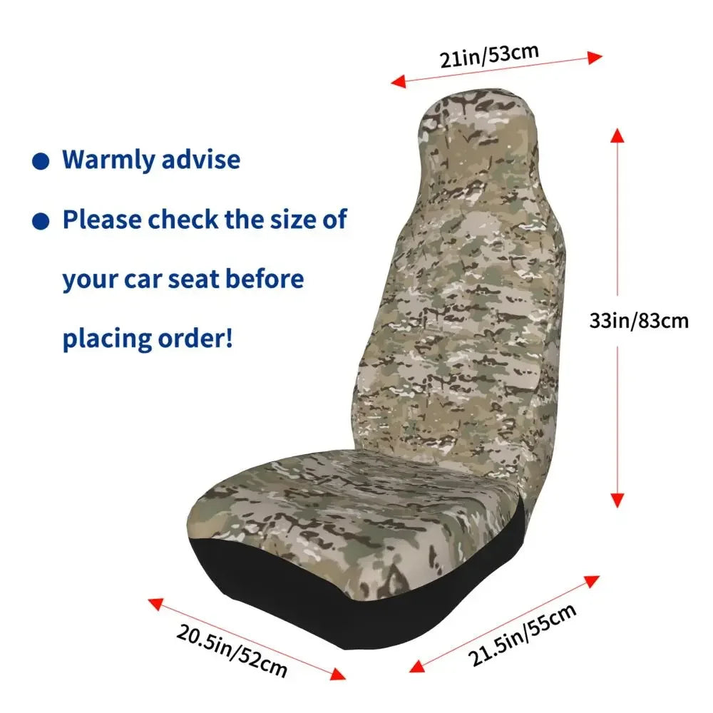 Urban Style Camouflage Universal Car Seat Cover Off-Road For SUV Multicam Front Rear Flocking Cloth Cushion Fabric Hunting