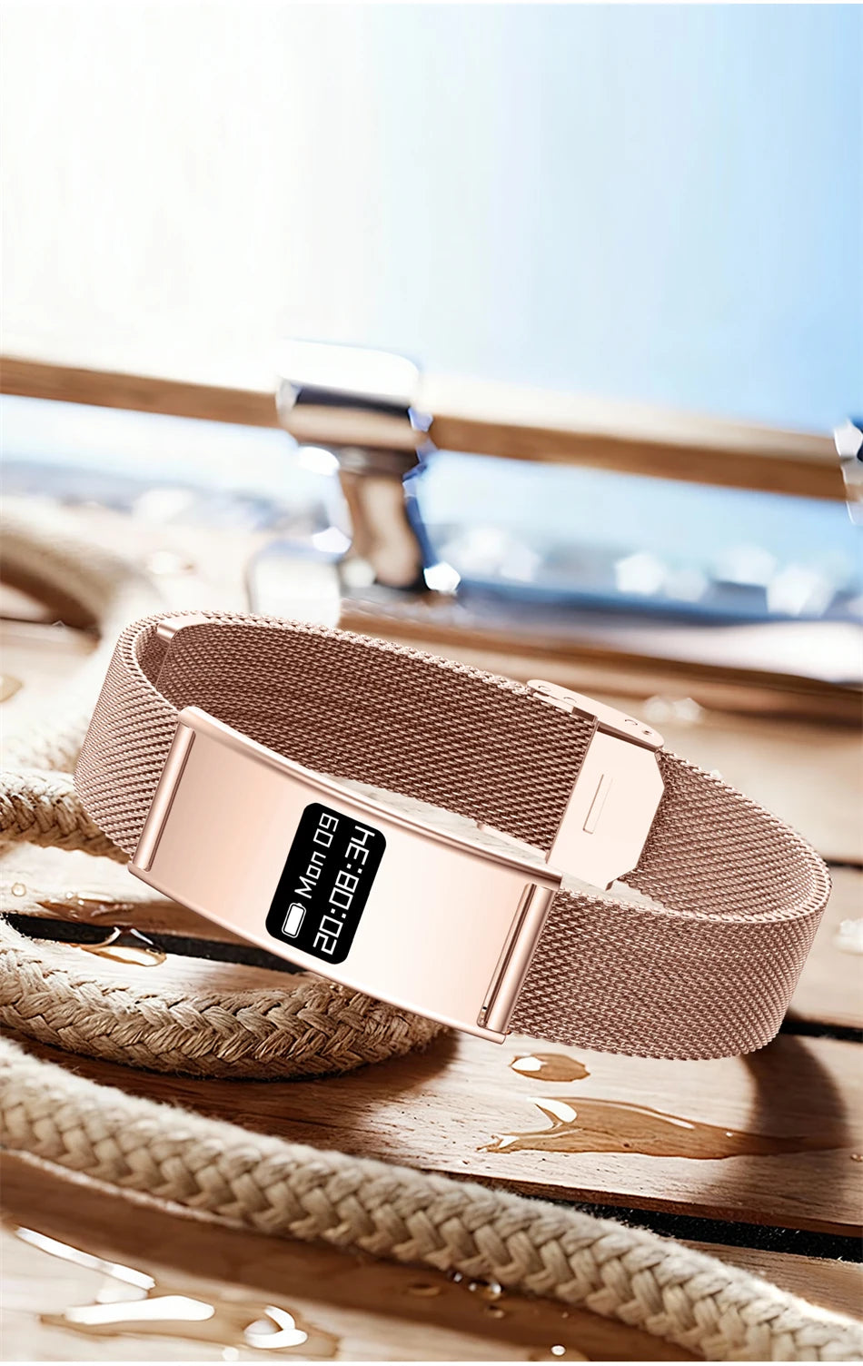 New Smart Bracelet Men Women Health Fitness Tracker Heart Rate HRV Monitor Sport Band Call Reminder Smart Watch for Android iOS