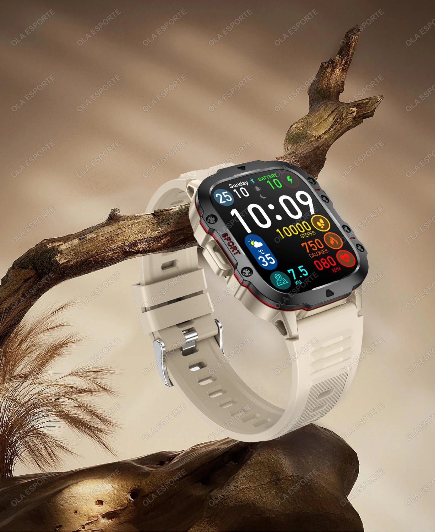 2025 New Rugged Military GPS Smart Watch Men Bluetooth Call Health Monitoring AI Voice Sport Waterproof Smartwatches For Android