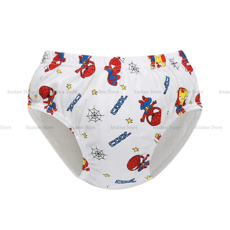 Exquisite Boxed 5-Piece Boys Cotton Underwear Comfortable and Breathable Briefs Boys Spider-Man Print Children Triangle Panties