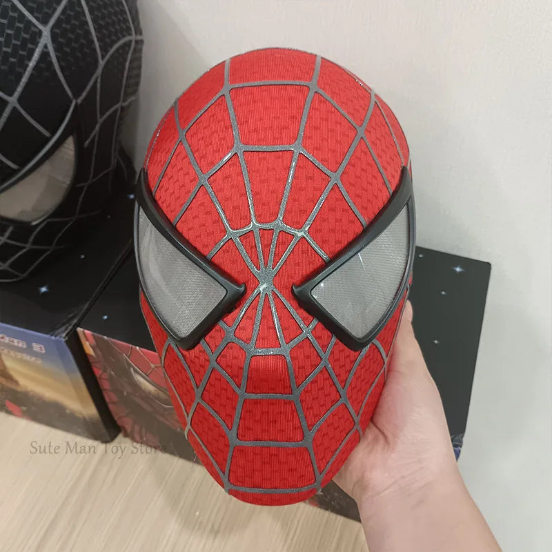 1:1 Marvel Spider-Man Tobey Mask Spiderman Faceshell Detachable Lenses Mascara 3d Cosplay Costume Superhero Xmas Gifts Model