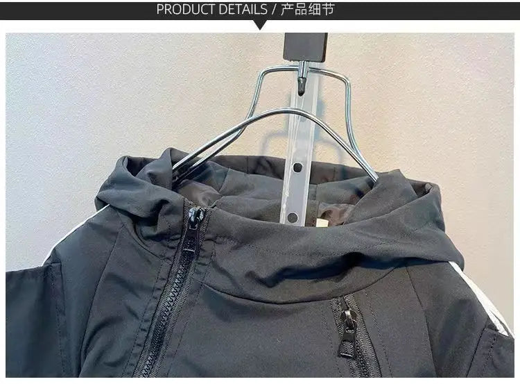 Baby Boys' Clothing Set Spring and Autumn New Handsome Children's Hooded Jacket Pants Two Piece Clothing Sports Set 2-9Y