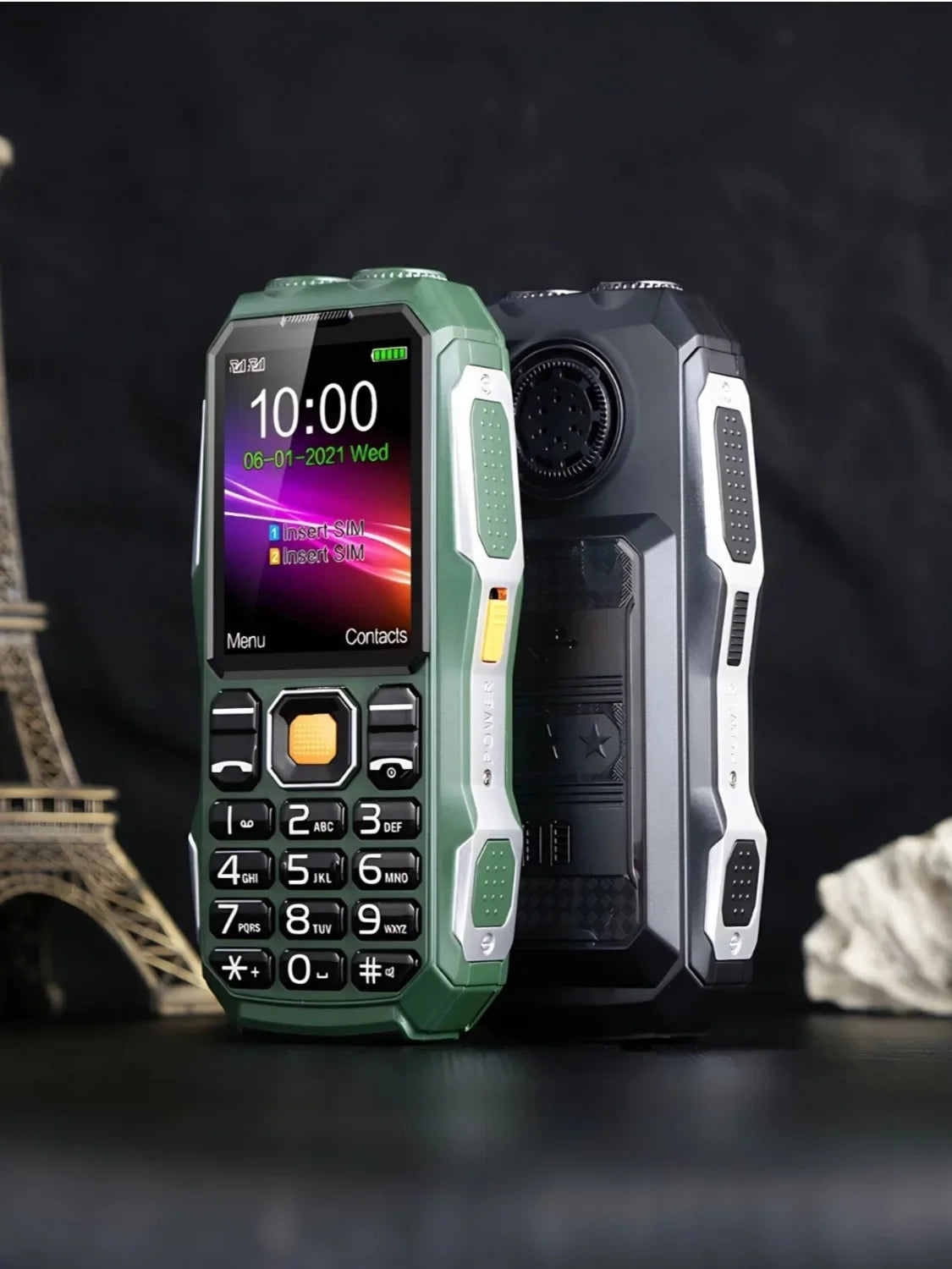 Low Price Rough Phone Big Battery Push-Button Quick Call 3 Sims Loud Speaker Two Torch GSM 2G Large Display Durable Senior Phone