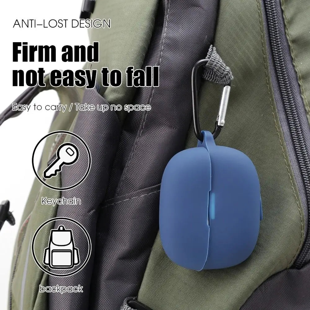 Soft Silicone Protective Case Anti-Scratch with Hook Protector Shockproof Cover Shell for Redmi Buds 6 Pro Headphone Accessories