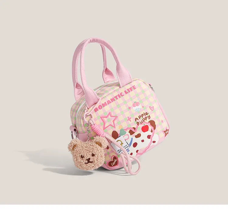 Cute Dog Handbag Women – Versatile Canvas Bag; Shoulder Bag for Men – Large Capacity, Durable and Soft