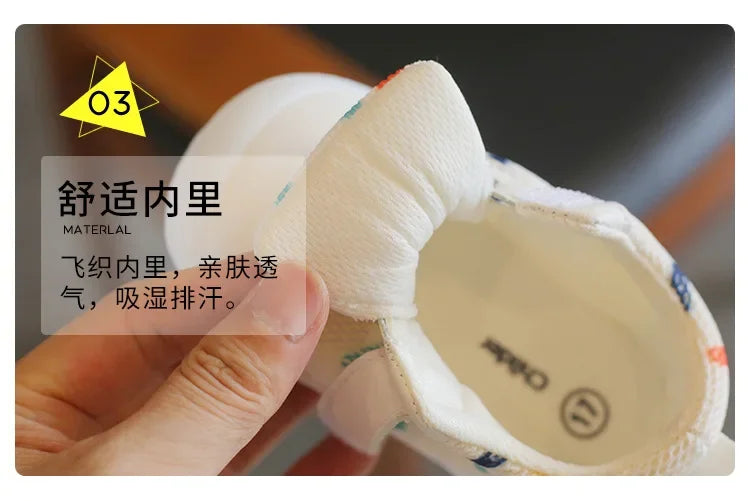 Boys/Girls Baby Walking Shoes 2025 Spring/Autumn New 0-2 Year Old Shoes Soft Sole Mesh Breathable Baby Shoe Nude Shoe Bebê أحذية