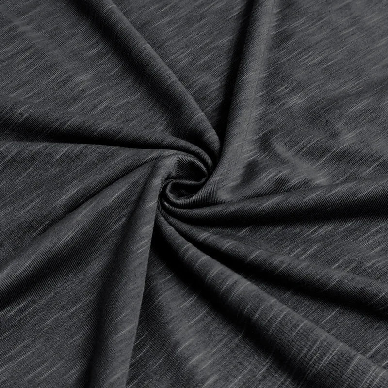 New Men's Bamboo Joint Cotton European and American Men's Long-sleeved Henry Neck T-shirt