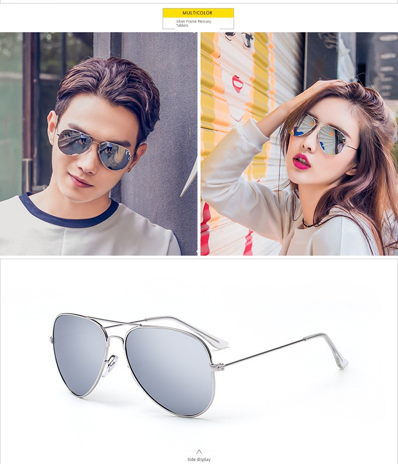 Special Offer Internet Celebrity Aviator Sunglasses Colorful Star Sunglasses Men and Women Same Fashion Couple UV Protection Drivers' Sunglasses
