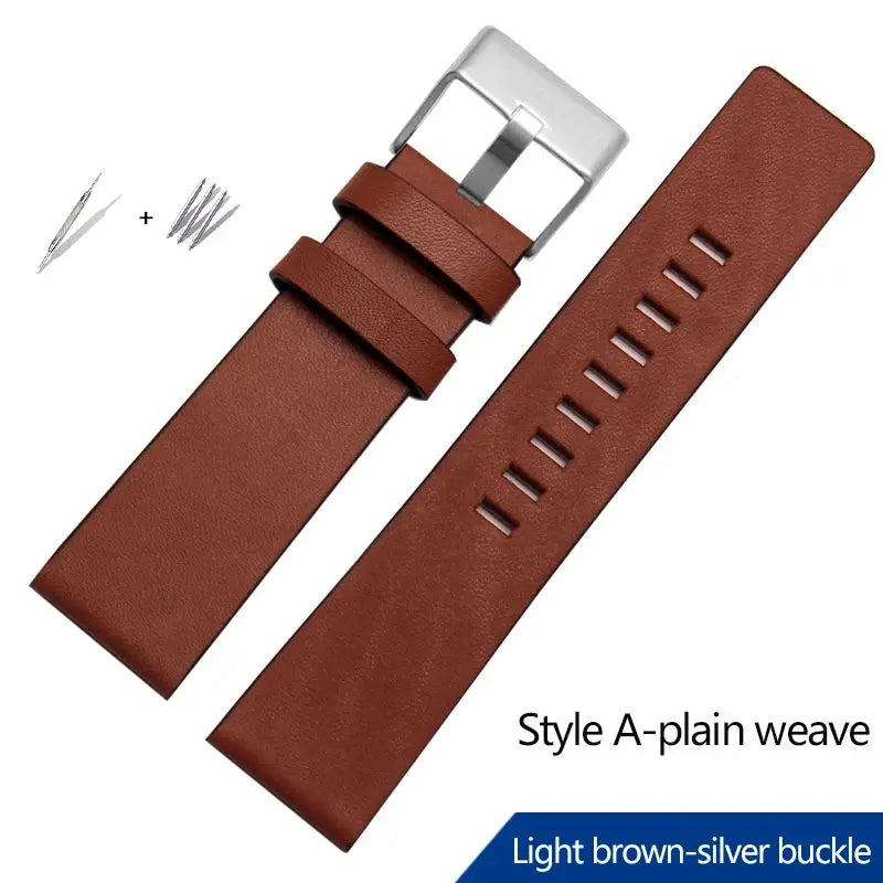22/24/26/28/30/32mm For diesel Genuine Leather Strap Bracelet DZ7311 DZ7332 DZ7314 DZ1405 DZ4323 Watch Band Man's Black Brown