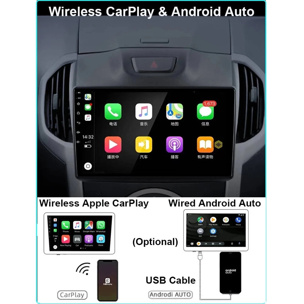 Android 15 Car Carplay Player For Chevrolet Holden S10 TRAILBLAZER COLORADO ISUZU DMAX GPS Radio Audio Multimedia Stereo BT Navi