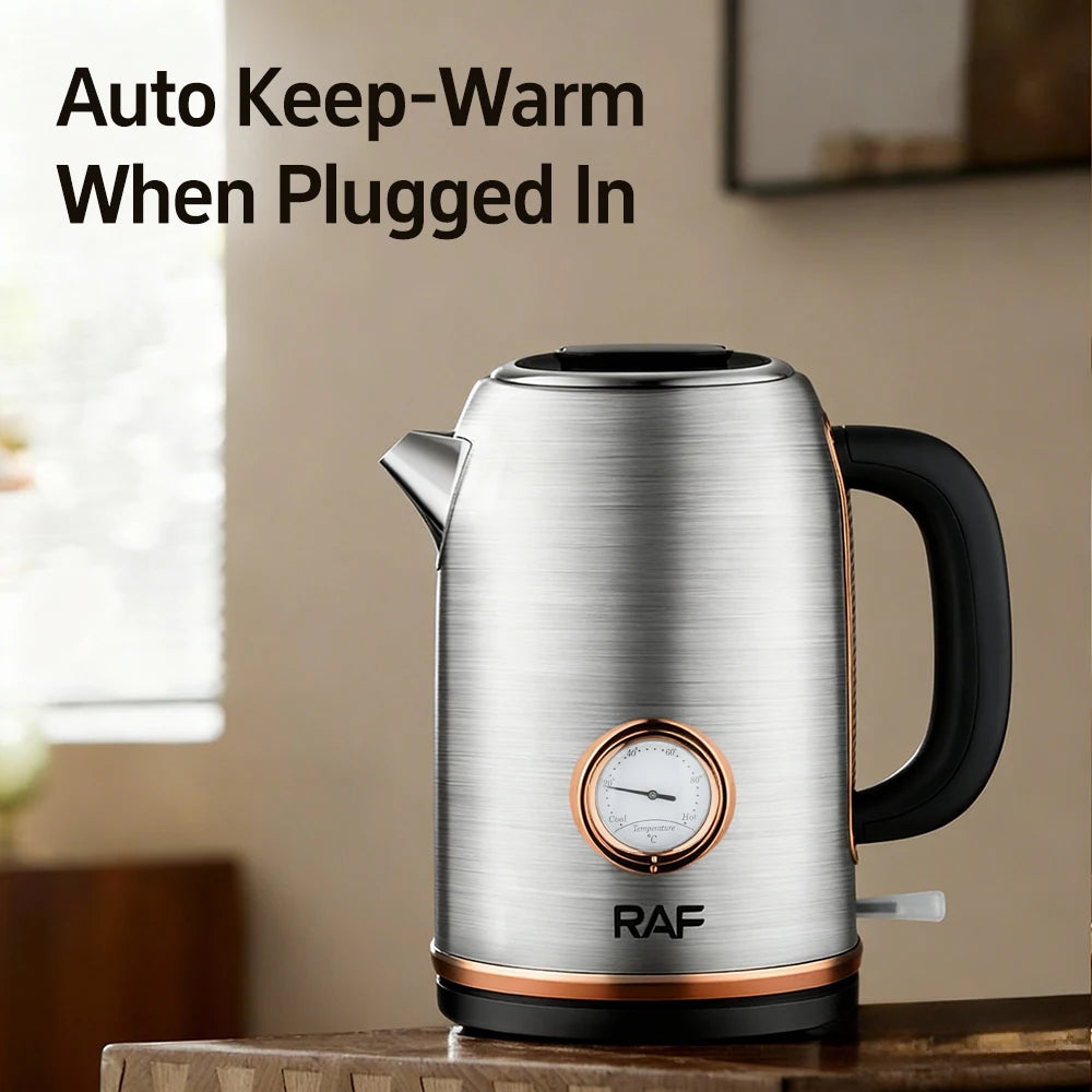 Stainless Steel Electric Kettle with Temperature Display, Kitchen Appliances, Smart Kettle, Tea and Coffee Thermo Pot, 2L