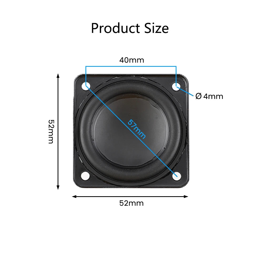 AIYIMA 2Pcs 2 Inch Portable Speaker 50MM 4 Ohm 10W Full Range Hifi Stereo Loudspeaker DIY Bluetooth Speaker Sound Home Amplifier