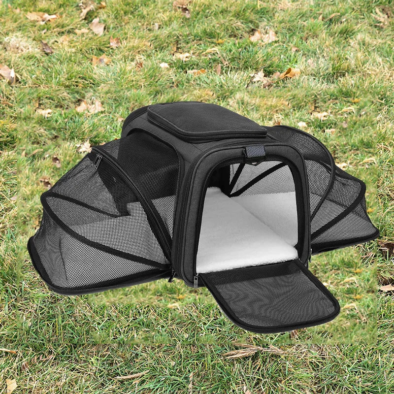 Pet Carrier Bag Foldable Small Dog Charter Carrying Cat Out Bag Expansion Pet Bag Mesh Breathable Expansion Foldable Handheld C