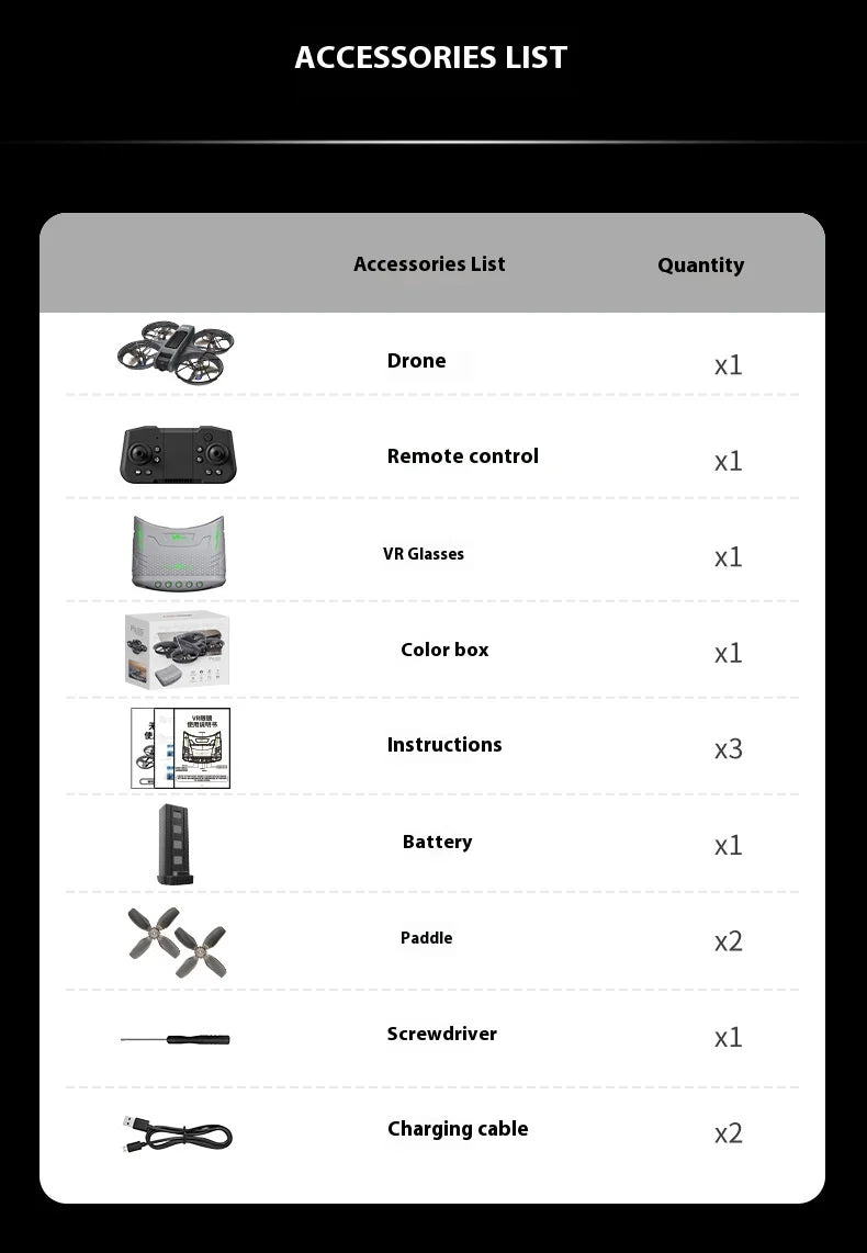 VR Professional Mini Drone for Kids with HD Camera Brushless Motor Optical Flow Positioning Remote Control Toy Quadcopter