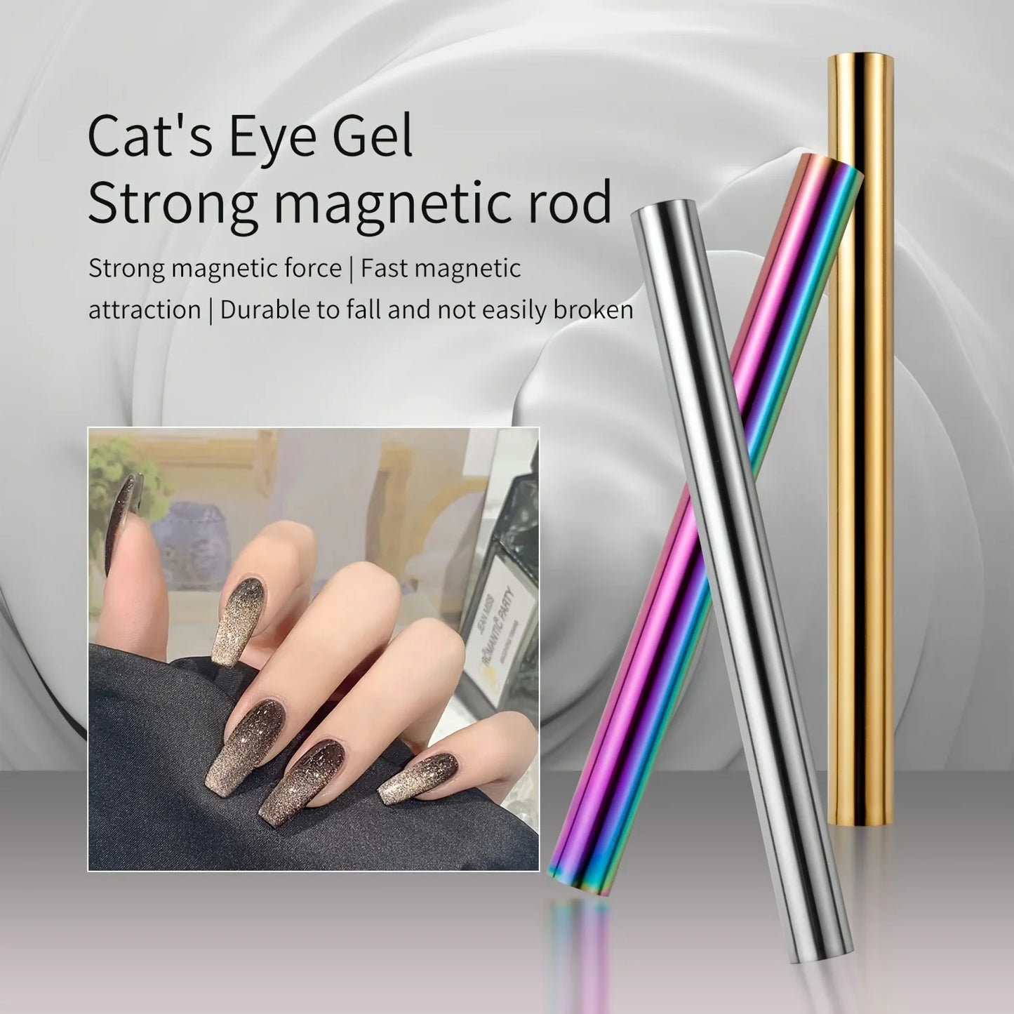Super Long Double Head Nail Magnet Tool Pens Magnetic Cat Eye Gel Polish Nail Art Kit for DIY Salon Studio Or Home Use