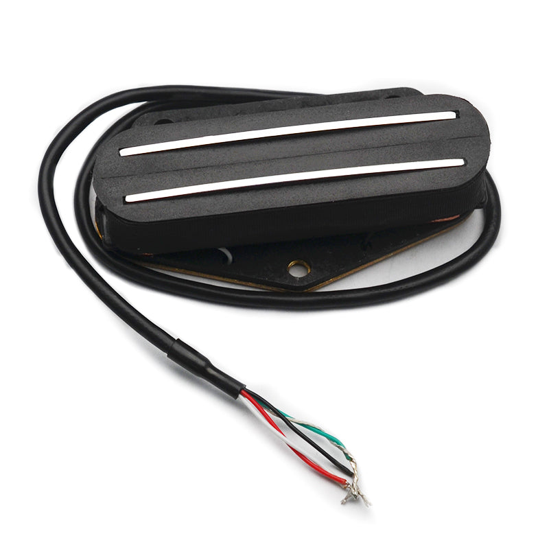 Black with Silver Dual Rail Dual Coil Magnetic Bridge Pickup Humbucker for TL Electric Guitar