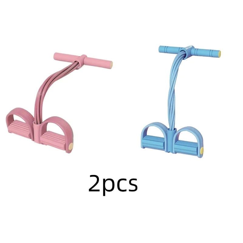 6-Tube Resistance Band Multi Function Tension Rope Fitness Bands 6-Tube Elastic Yoga Pedal Puller For Sports Exercises At Gym