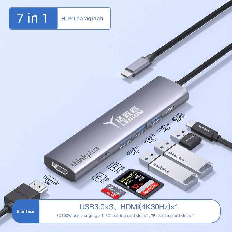 Lenovo Saver USB Cast Screen Network Cable Expansion Dock
