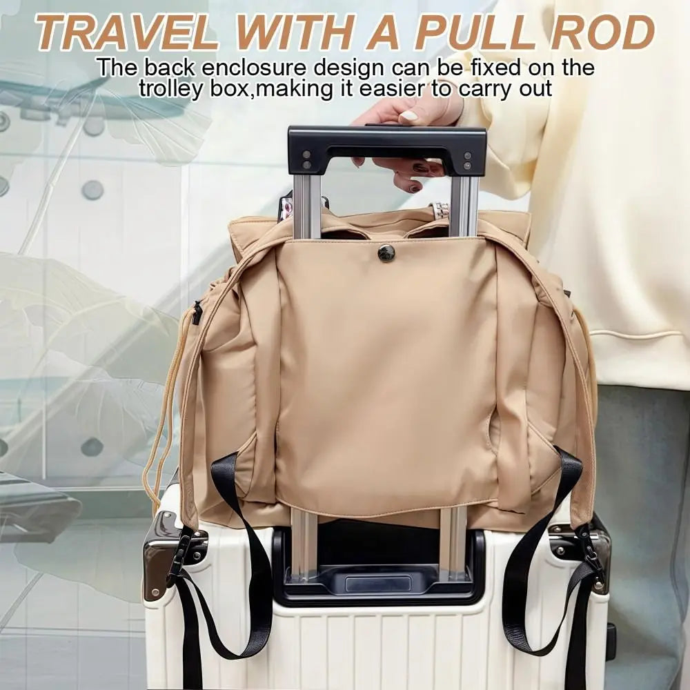 Multifunctional Travel Storage Bag Cradle Design Lightweight Women's Backpack Large Capacity Oxford Cloth Tote Bag