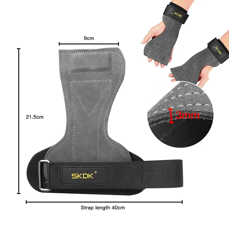 2Pcs Gym Gloves Fitness Hand Palm Protection Equipment Anti Slip Wear-resistant Wrist Wraps Hard Pull Weight Lifting Grip Pads