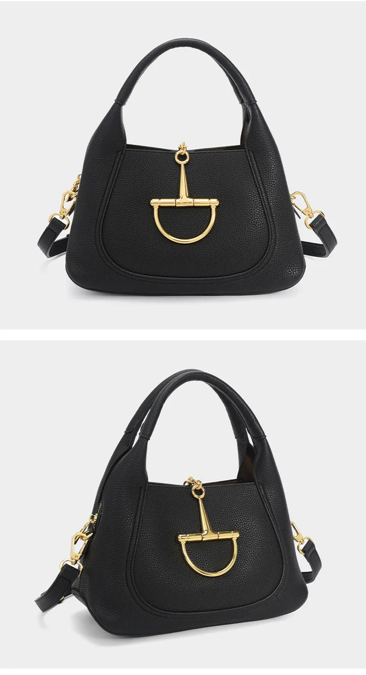 Stylish Solid Color Designer Diaper Bag Women Luxury Leather Tote Large Capacity Elegant Crossbody Handbag For Simple Chic