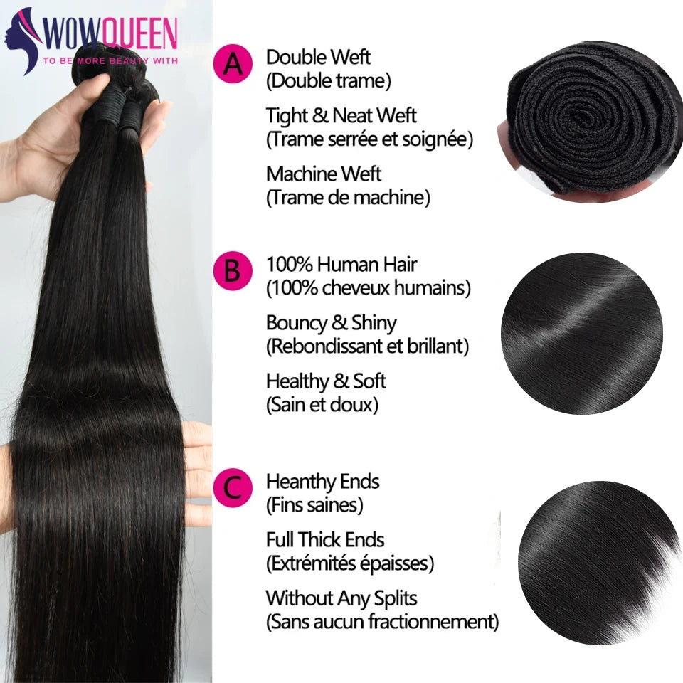 5x5 Lace Closure With Bundles Peruvian Straight Bundles 12-32 Inch Long Raw Human Hair Weave Bundles With 6x6 Lace Closure