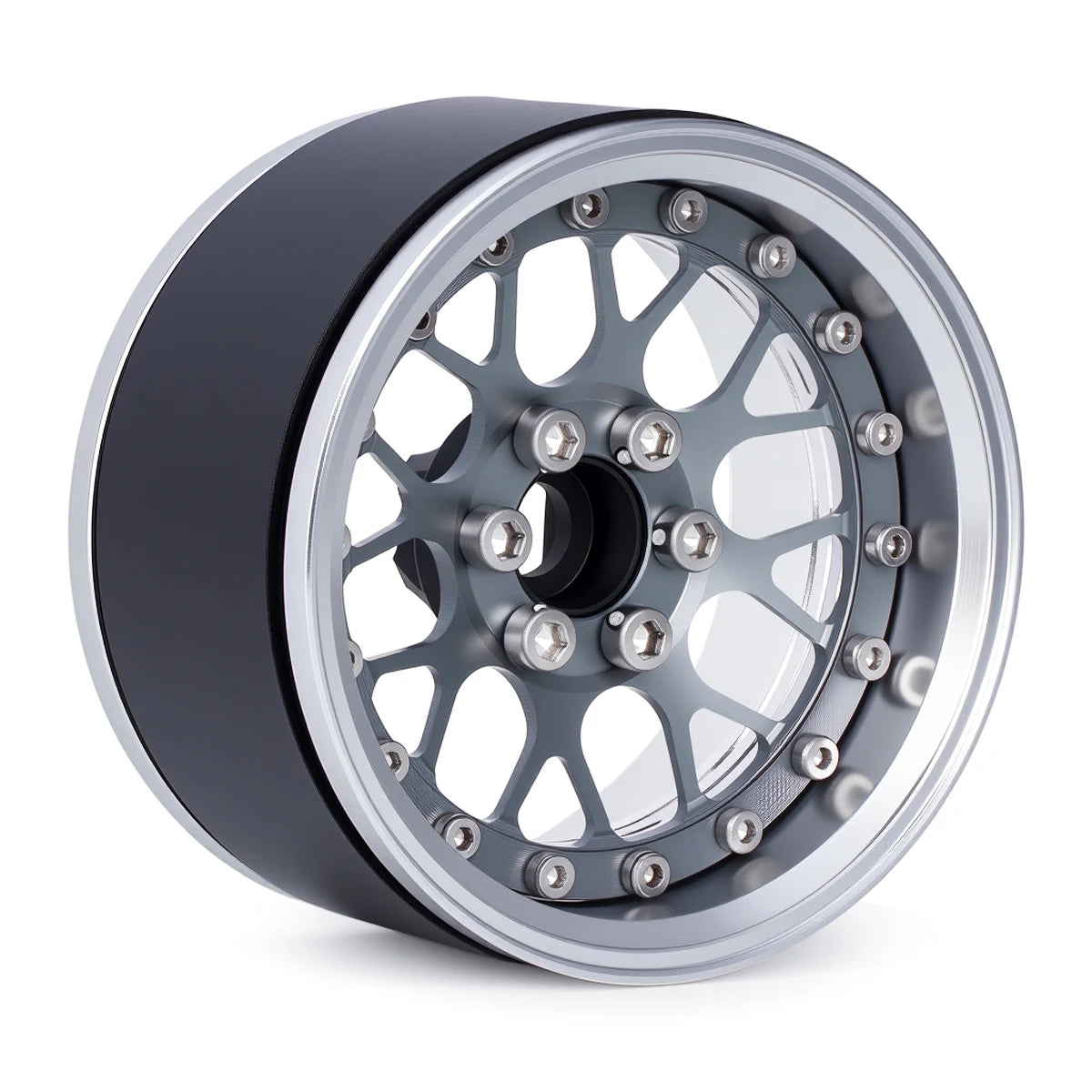 4Pcs 2.2 Inch Aluminum Alloy Beadlock Wheels Rim 12mm Hex for 1/10 RC Crawler Axial SCX10 90046 Wraith Capra TRX4 TRX6 D90