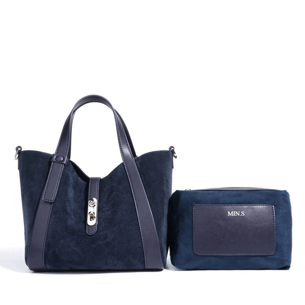 Luxury Women Handbag Custom Letters Small Female Hobo Tote Bag Velvet Suede Cow Leather New Design Lady Top Handle Shoulder Bag
