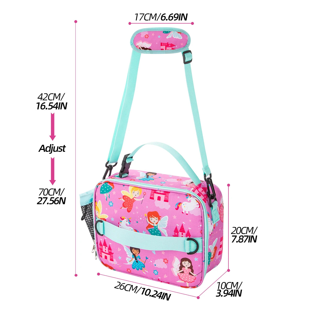 Cartoon Insulated Lunch Bag for Student Portable Food Thermal Box Waterproof Office Lunchbox With Shoulder Strap Insulated Case