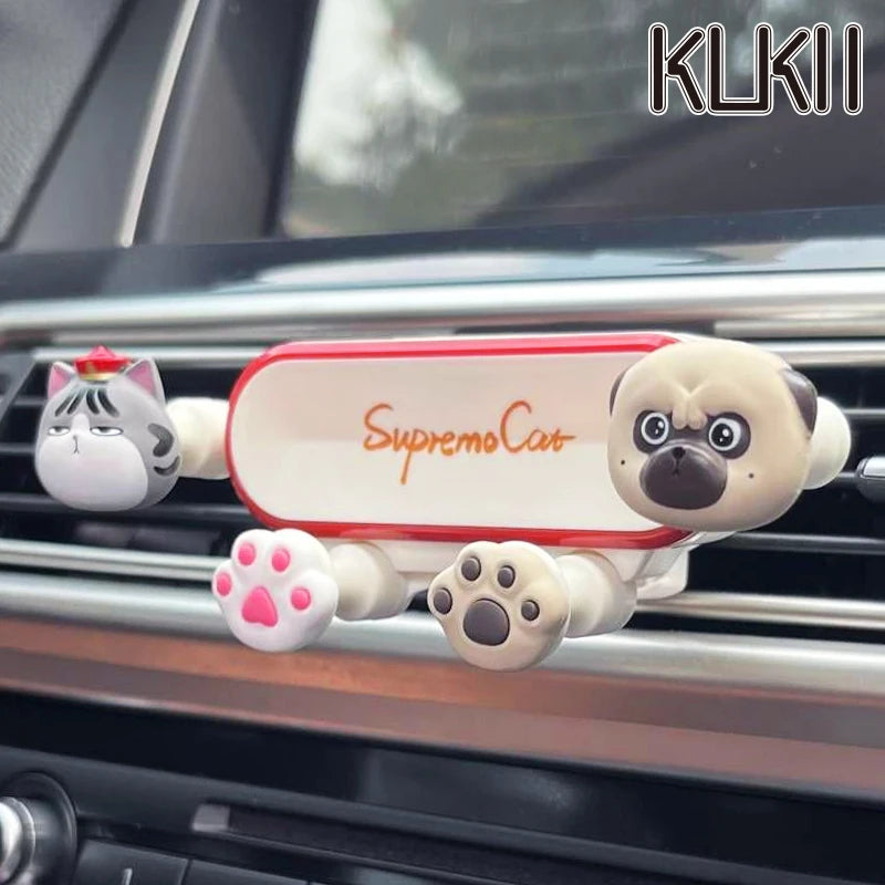Cartoon car phone holder vent mount strong gravity clip cell air conditioner outlet stand mobile assecories support rack bracket