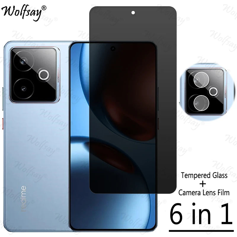 Privacy Screen Protector For Realme GT 7 China Anti-Spy Tempered Glass Realme GT7 China Camera Glass For Realme GT 7 China Glass