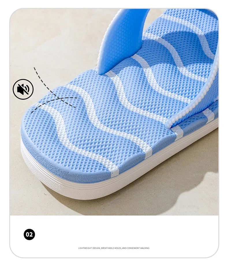 Couple Style Men's and Women's New Summer Beach Shoes Lightweight Flip-Flops Non-Slip Large Size Slippers Thick-Soled Anti-Odor