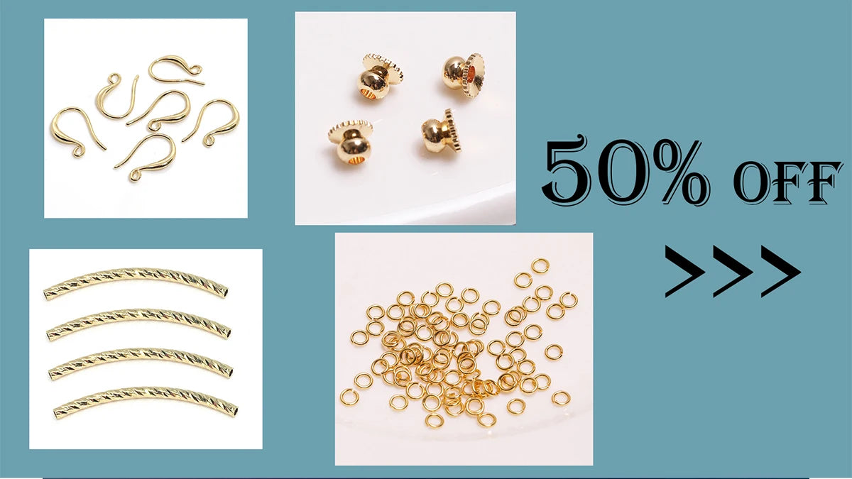 18K Gold Plated Brass Stripe Crimp End Beads Stopper Open Crimp Beads Covers DIY Handmade Crafts Accessories For Jewelry