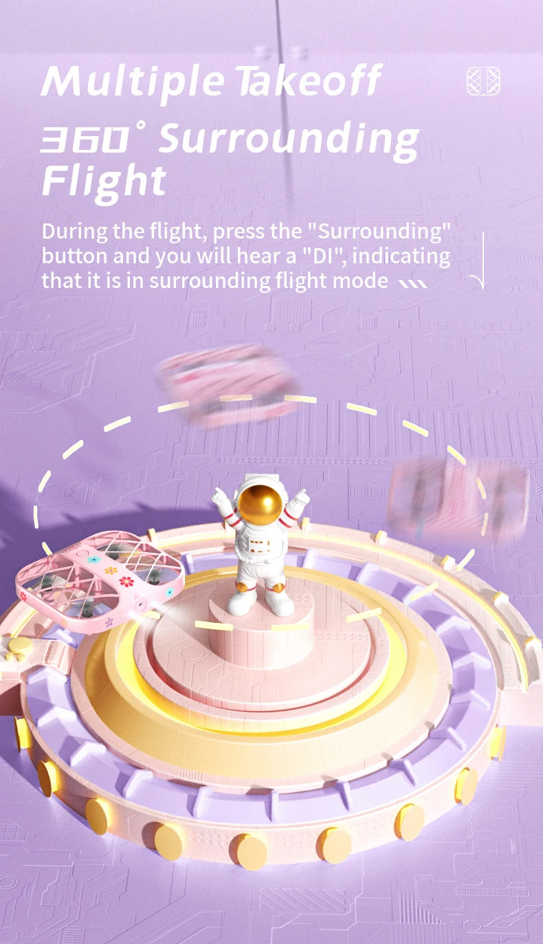 Mini Drone With 4k Professional Camera Air Hover 360° Roll Wide-Angle Camera Portable Long Life Remote Control Helicopter Toy