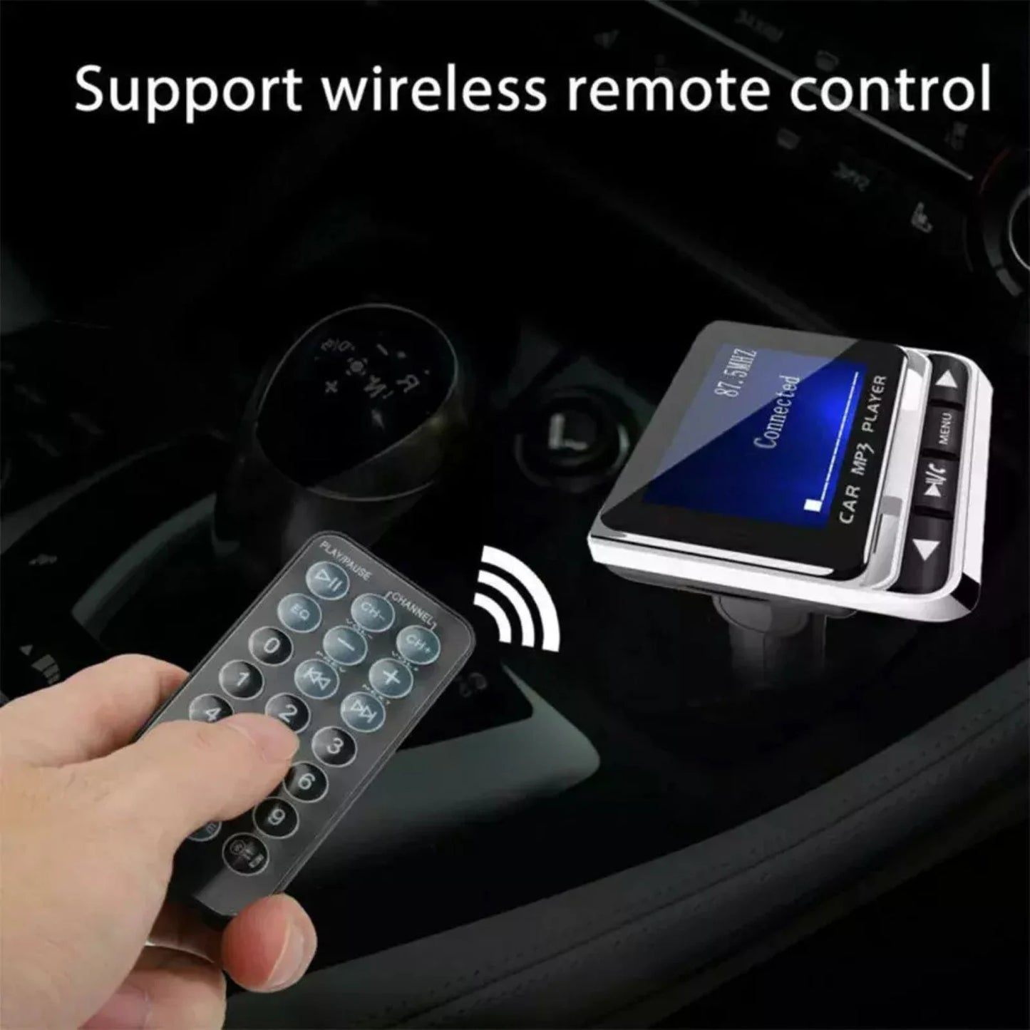 1.4 inch LCD Display Bluetooth FM Transmitter For Car MP3 Player Handsfree Radio Music Adapter USB Car Charger Remote Control