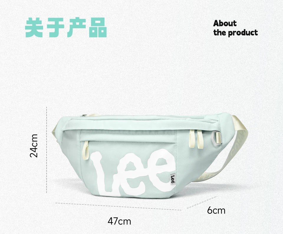 LEE Unisex Independent IPad Pocket Crossbody Bag Male Women Waterproof Sport Single Shoulder Extra Large Waist Bag Fanny Pack