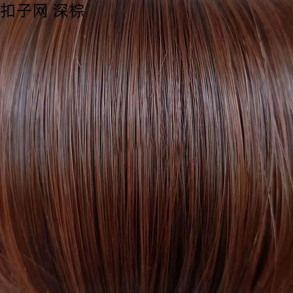 68cm synthetic European and American woman Curly wavy Midsection synthetic Wig Hairpin Forehead Hair Extension Wig