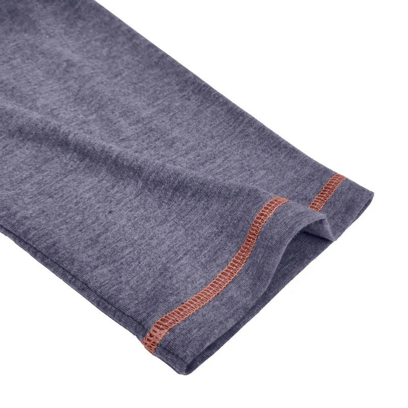 2025 Autumn Winter New Fashion Men's Casual Trendy Basic Henry Collar Long Sleeve Button Solor-coded T-shirts Male Clothes Tops